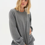 My Essential Wardrobe - The Sweat Blouse - Dark Grey Melange