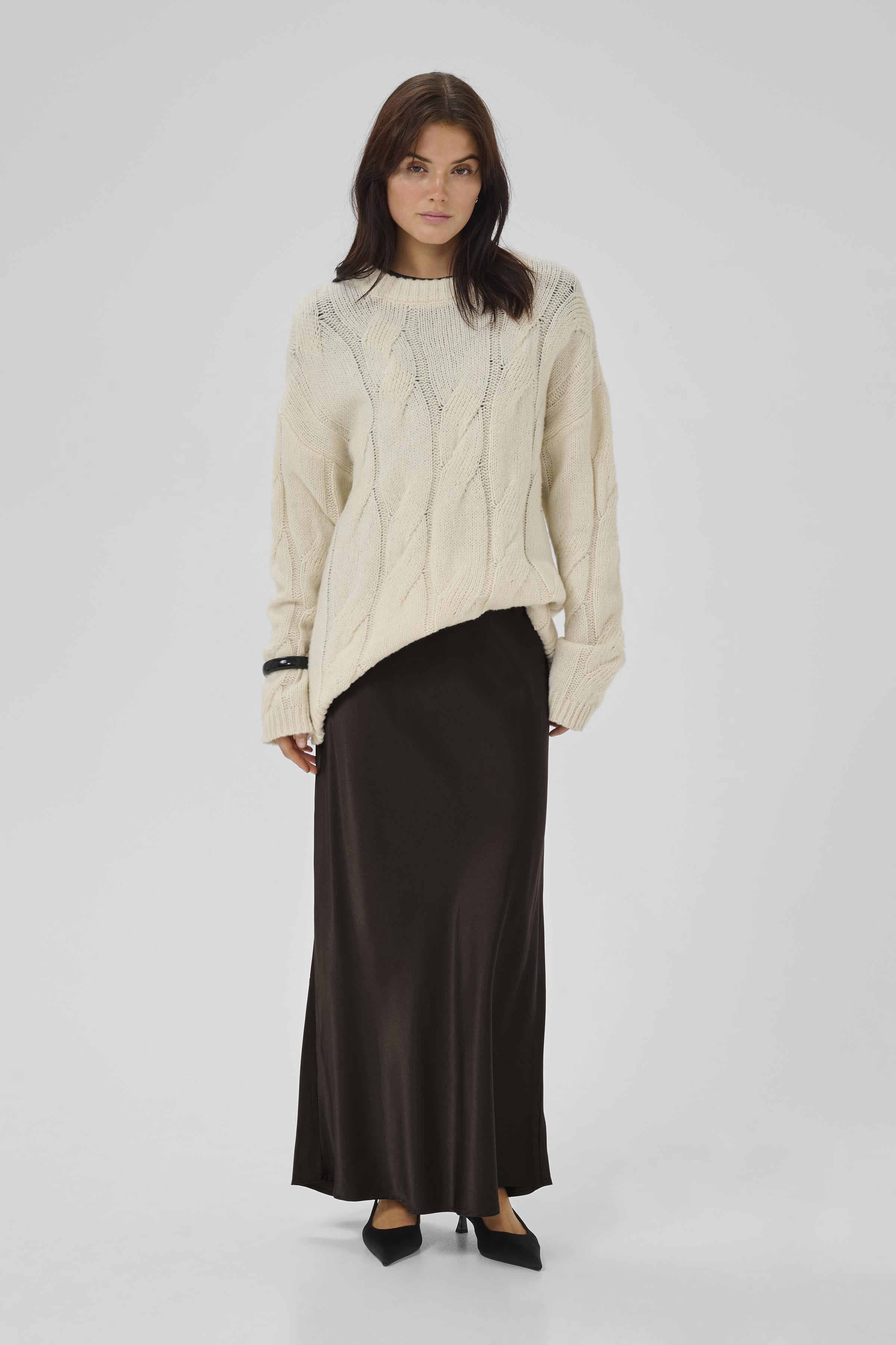 My Essential Wardrobe - Estelle Long Skirt - Espresso