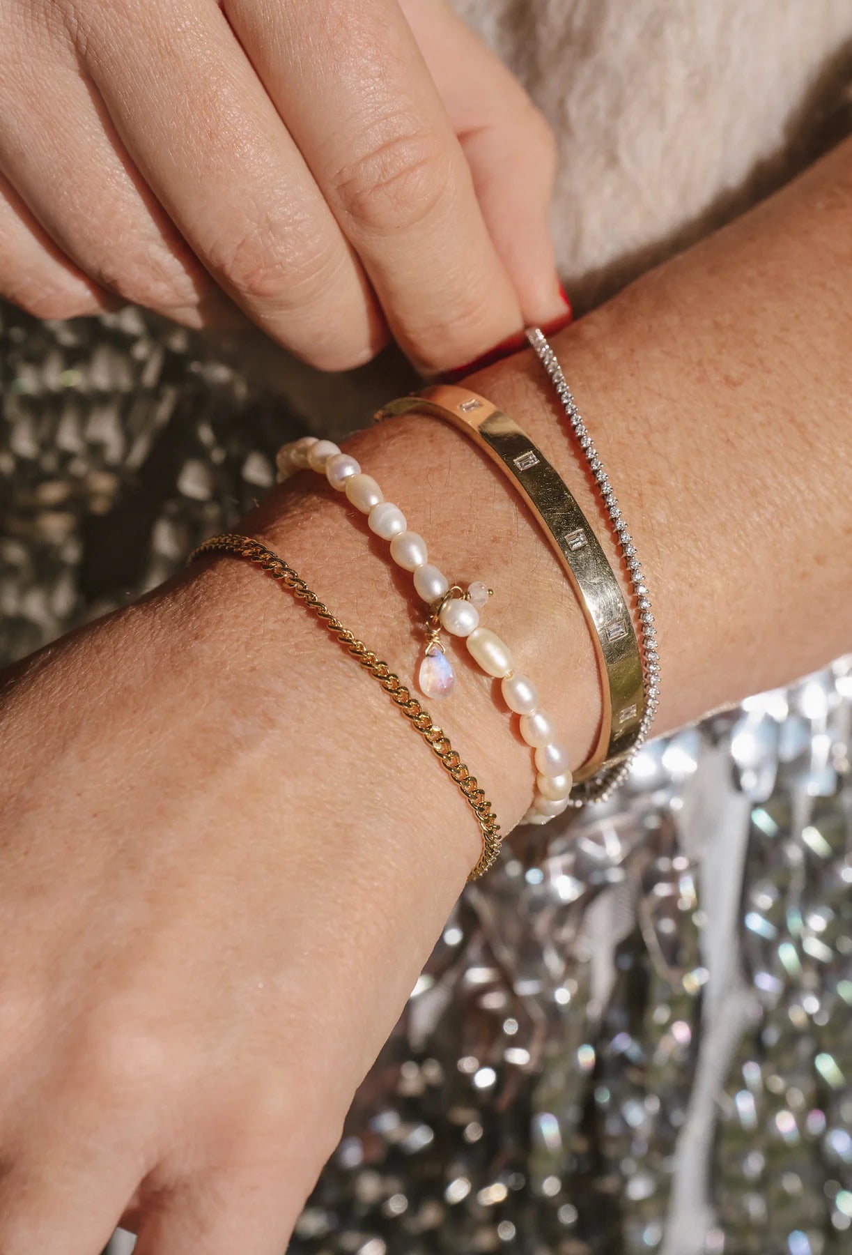 Leah Alexandra - Social Mini Bracelet – Pearl -