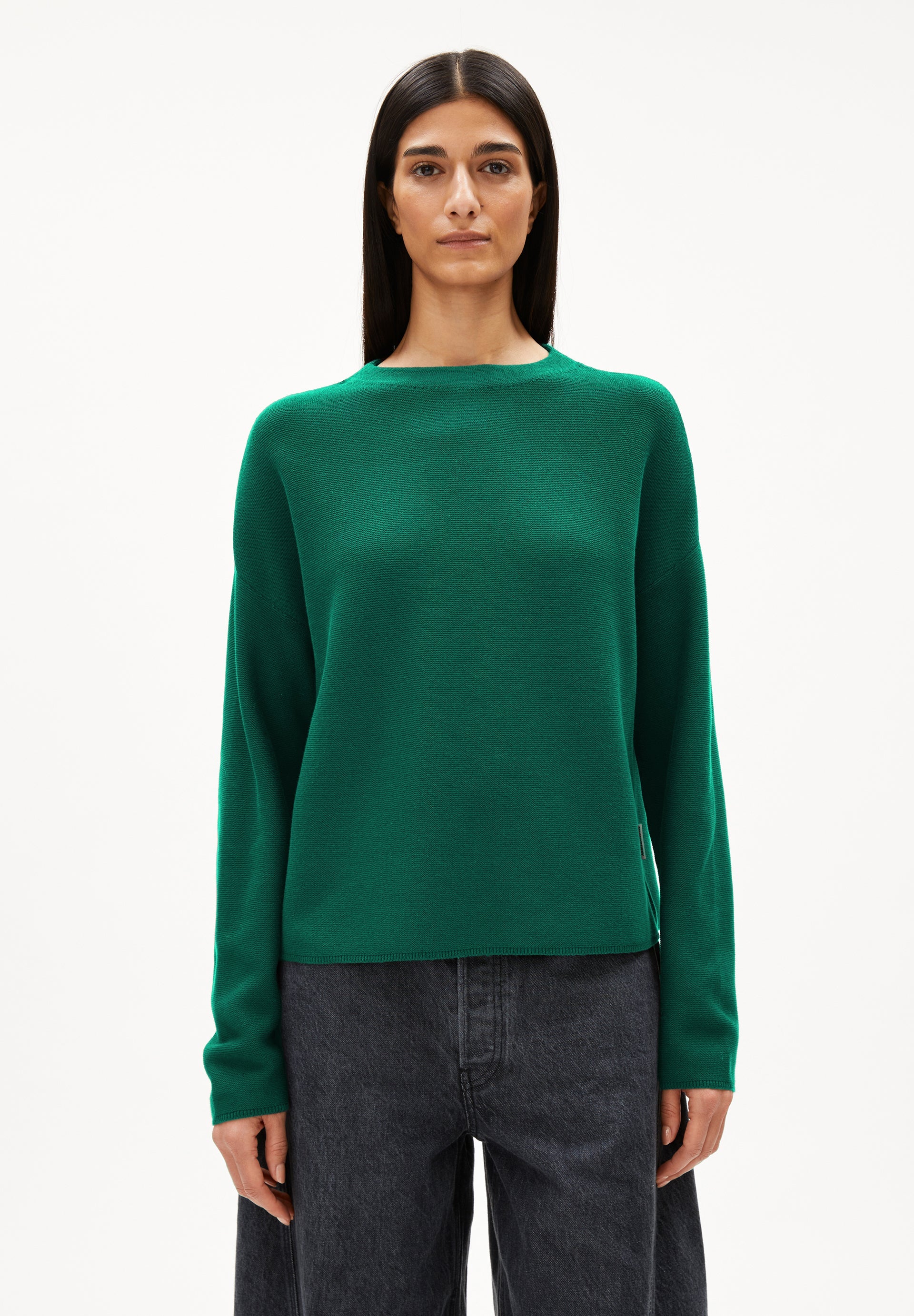 Armedangels - Merinaa Links Links Sweater - Emerald Green