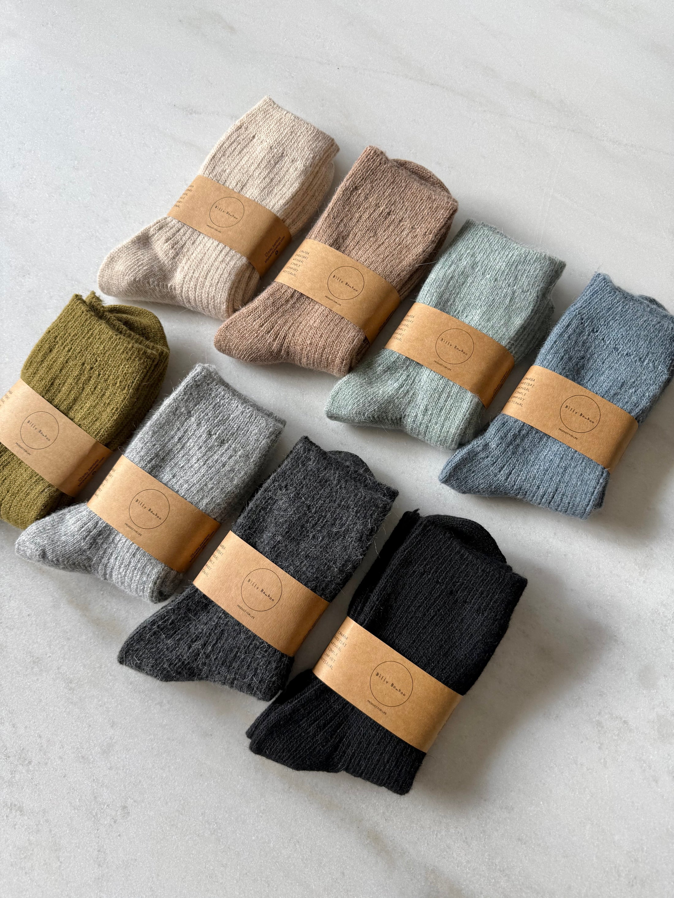 Billy Bamboo - Iceland Wool Socks – Olive -