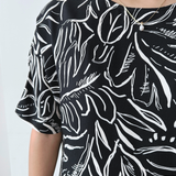 Sattva by Sarah - Printed Everyday T-Shirt Dress -