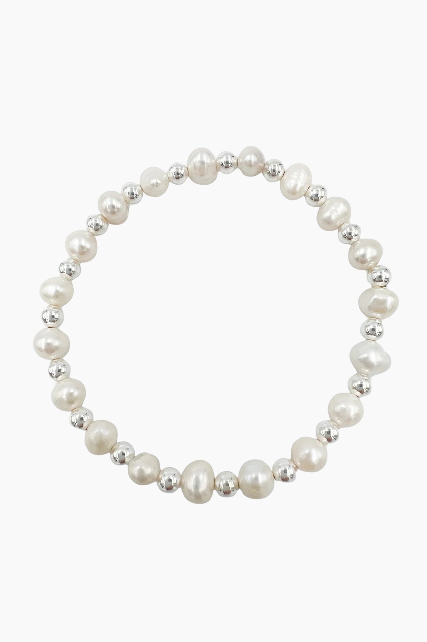 Saskia de Vries - Pearl Glow Bracelet - Silver 6.5"