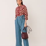 Indi & Cold - 3/4 Sleeve Printed Blouse -