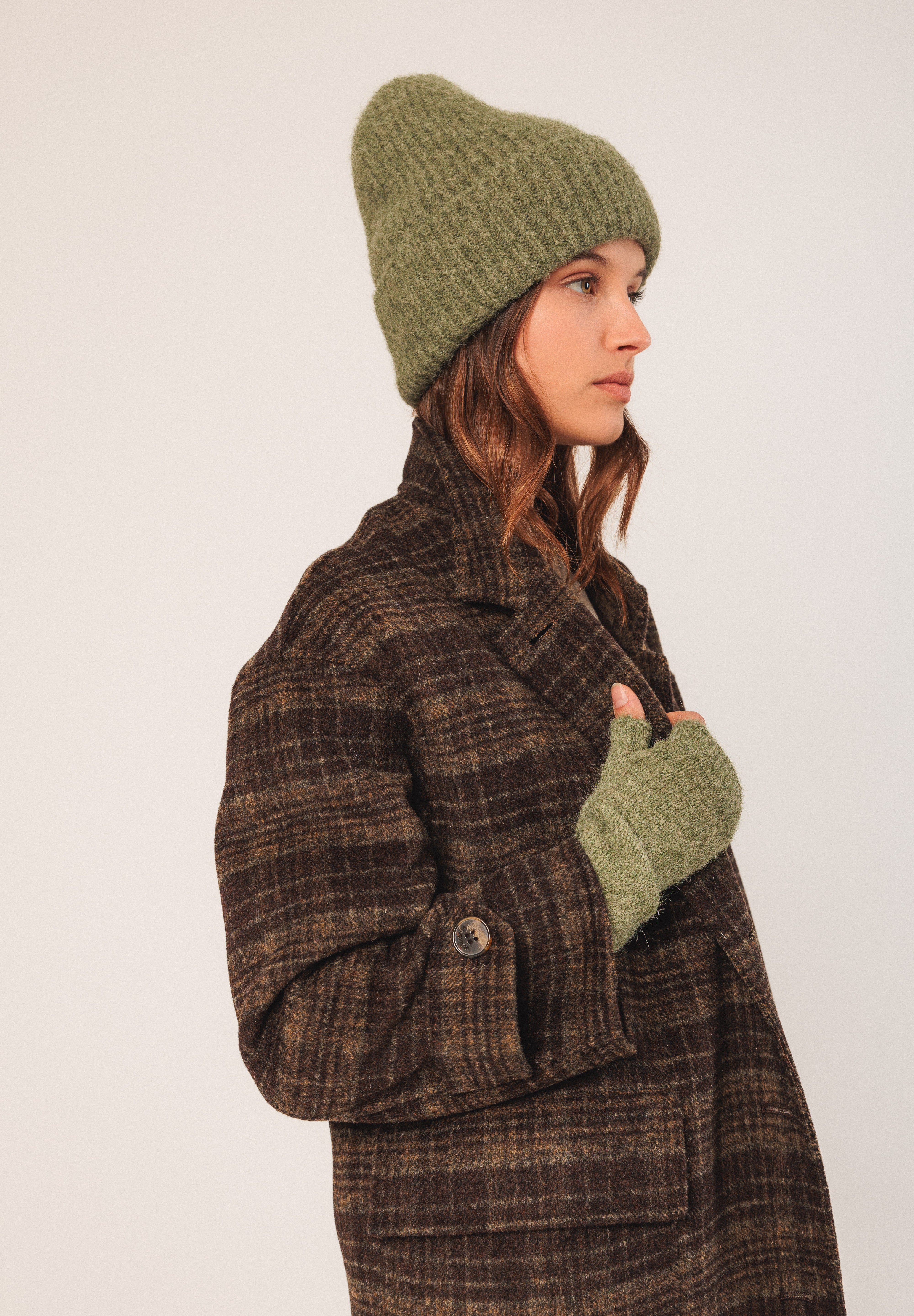 Indi & Cold - Wool Check Coat -
