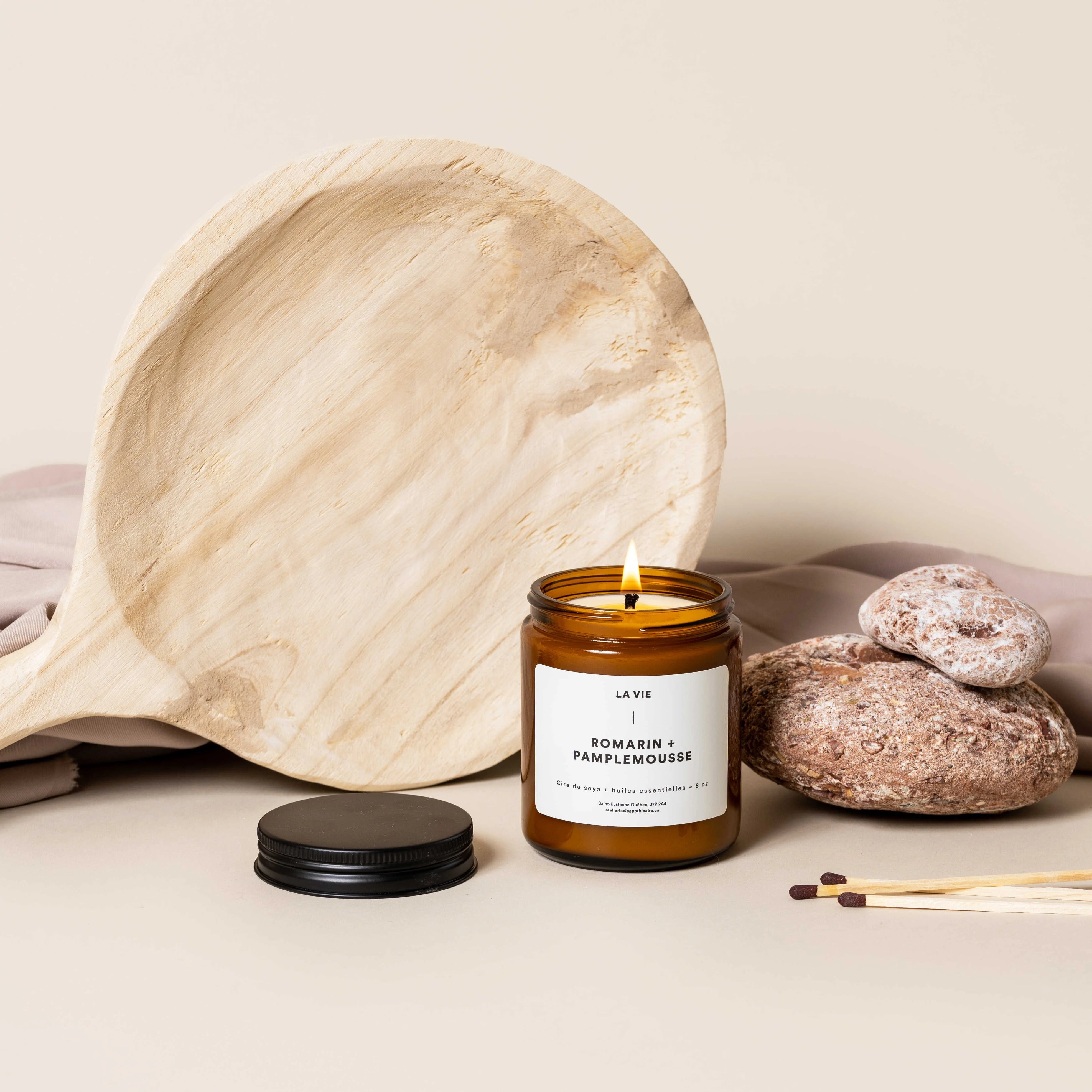 Atelier La Vie Apothicaire - Candle – Rosemary + Grapefruit -
