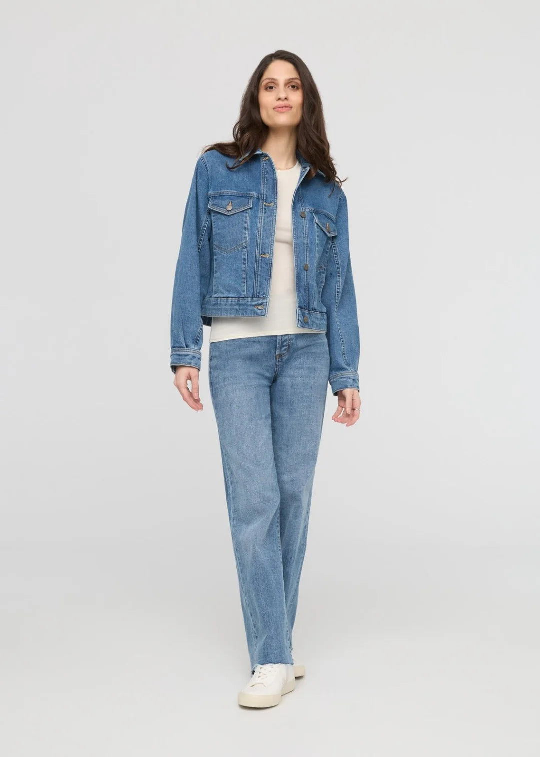 DU/ER - Midweight Pleated Denim Jacket - Vintage Wash
