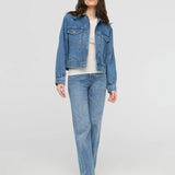 DU/ER - Midweight Pleated Denim Jacket - Vintage Wash