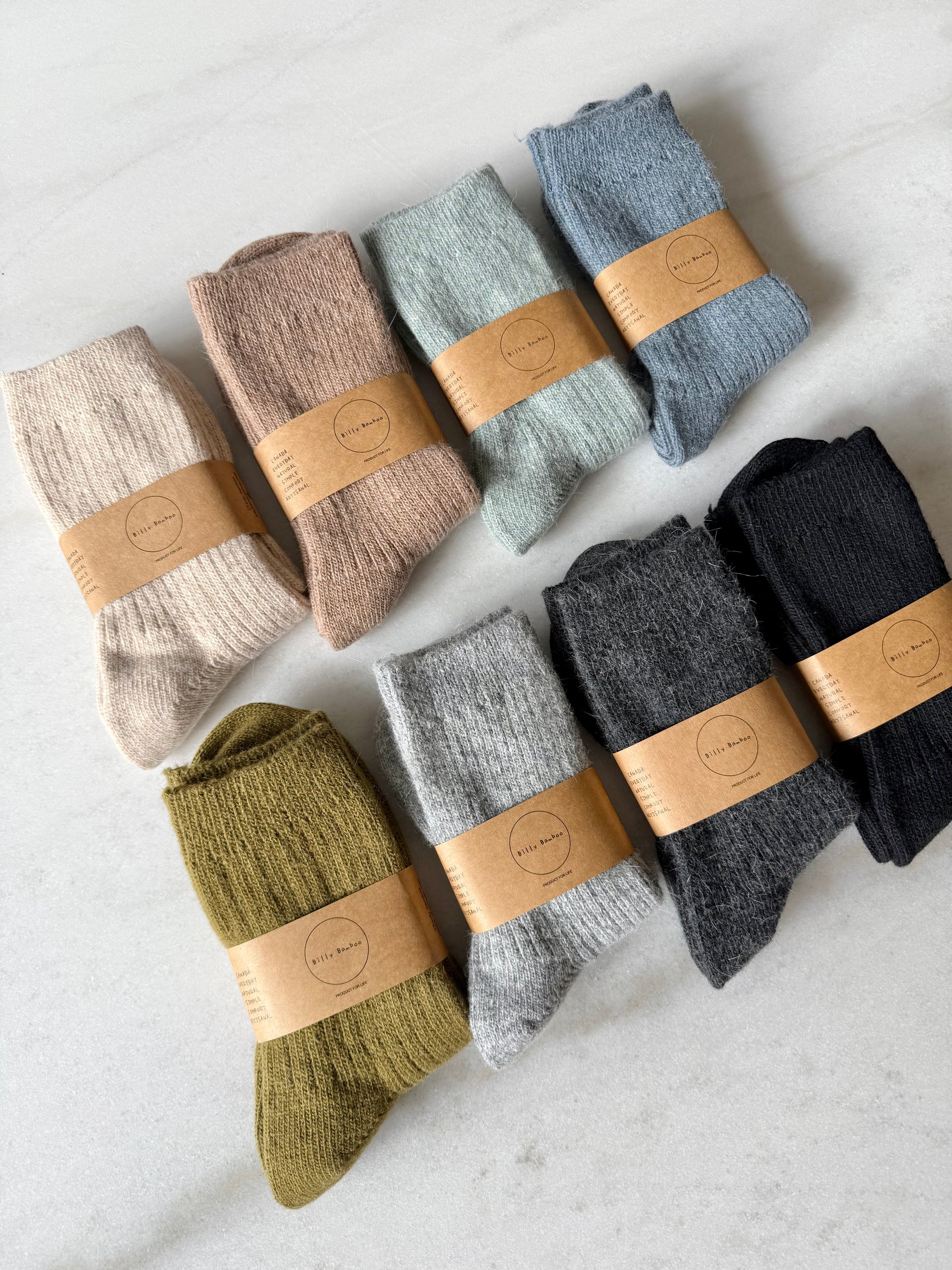 Billy Bamboo - Iceland Wool Sock – Grey Melange -