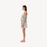 Pokoloko - Striped Crinkle Cotton Shorts -