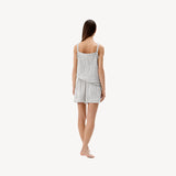 Pokoloko - Striped Crinkle Cotton Shorts -