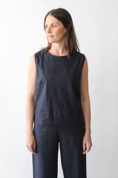 Sattva by Sarah - Shell Top - Dark Navy