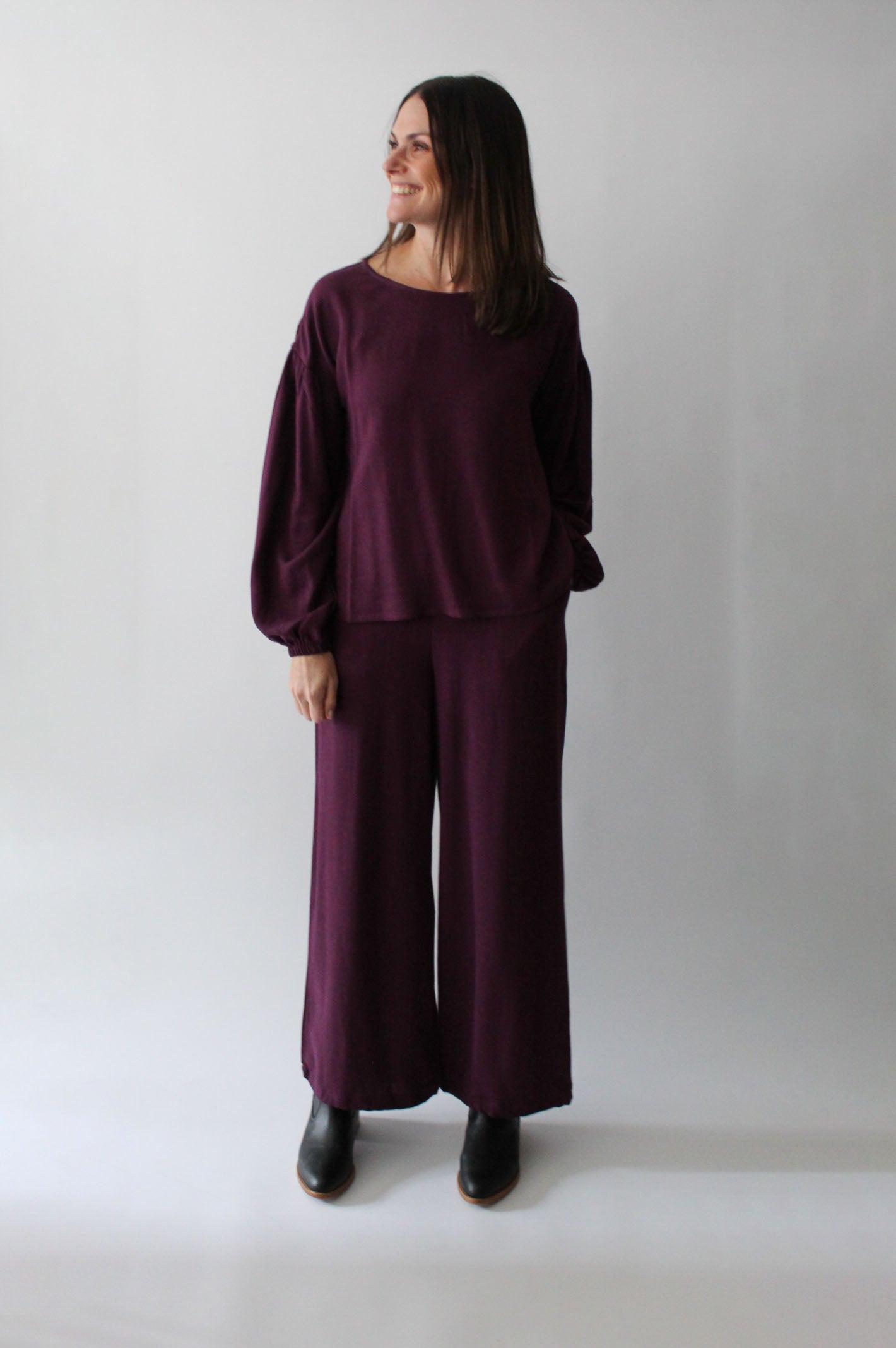 Sattva by Sarah - Balloon Pant - Plum