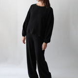 Sattva by Sarah - Balloon Sleeve Blouse - Black