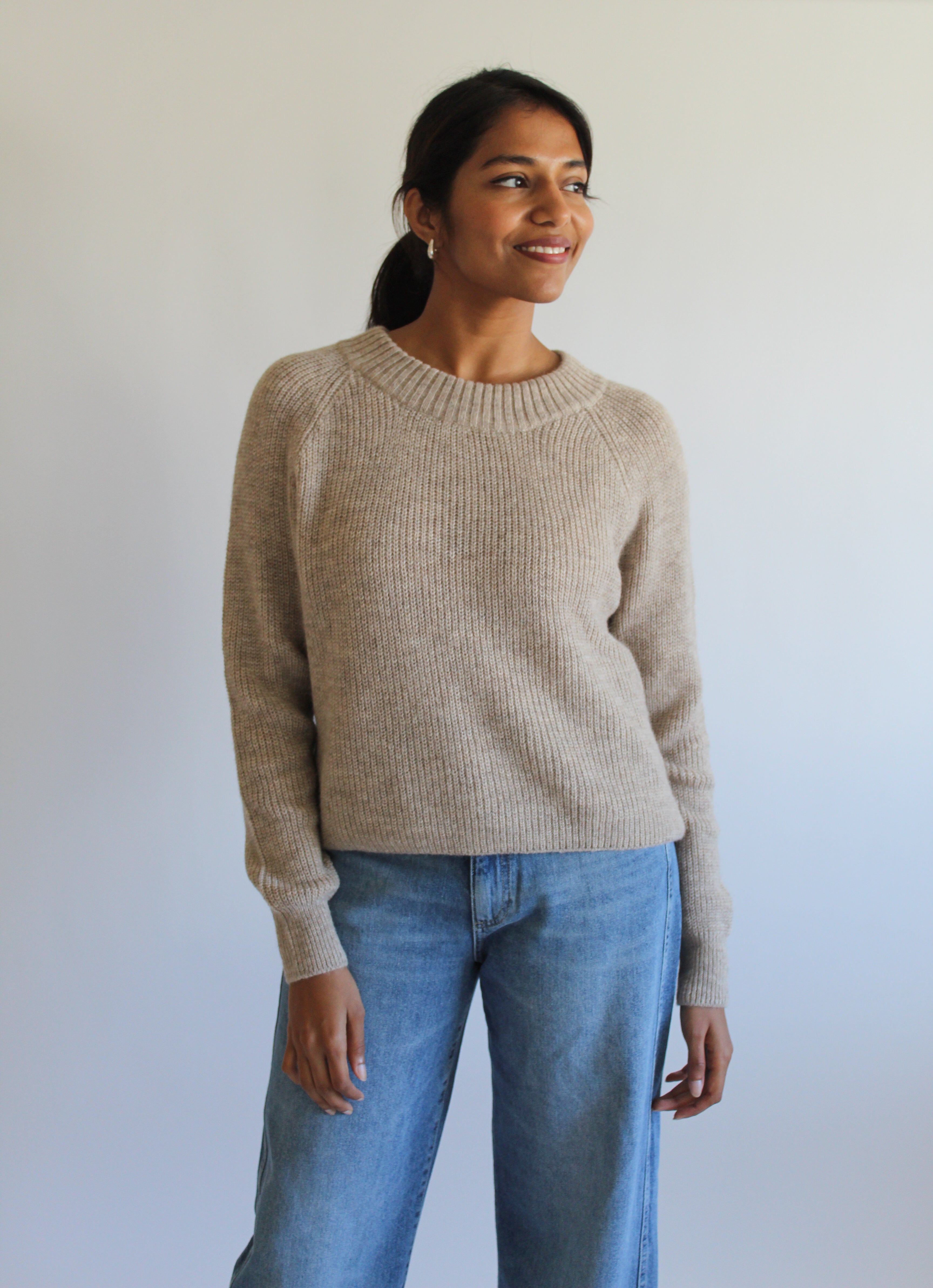 Sattva by Sarah - Cozy Crew Crop Sweater -