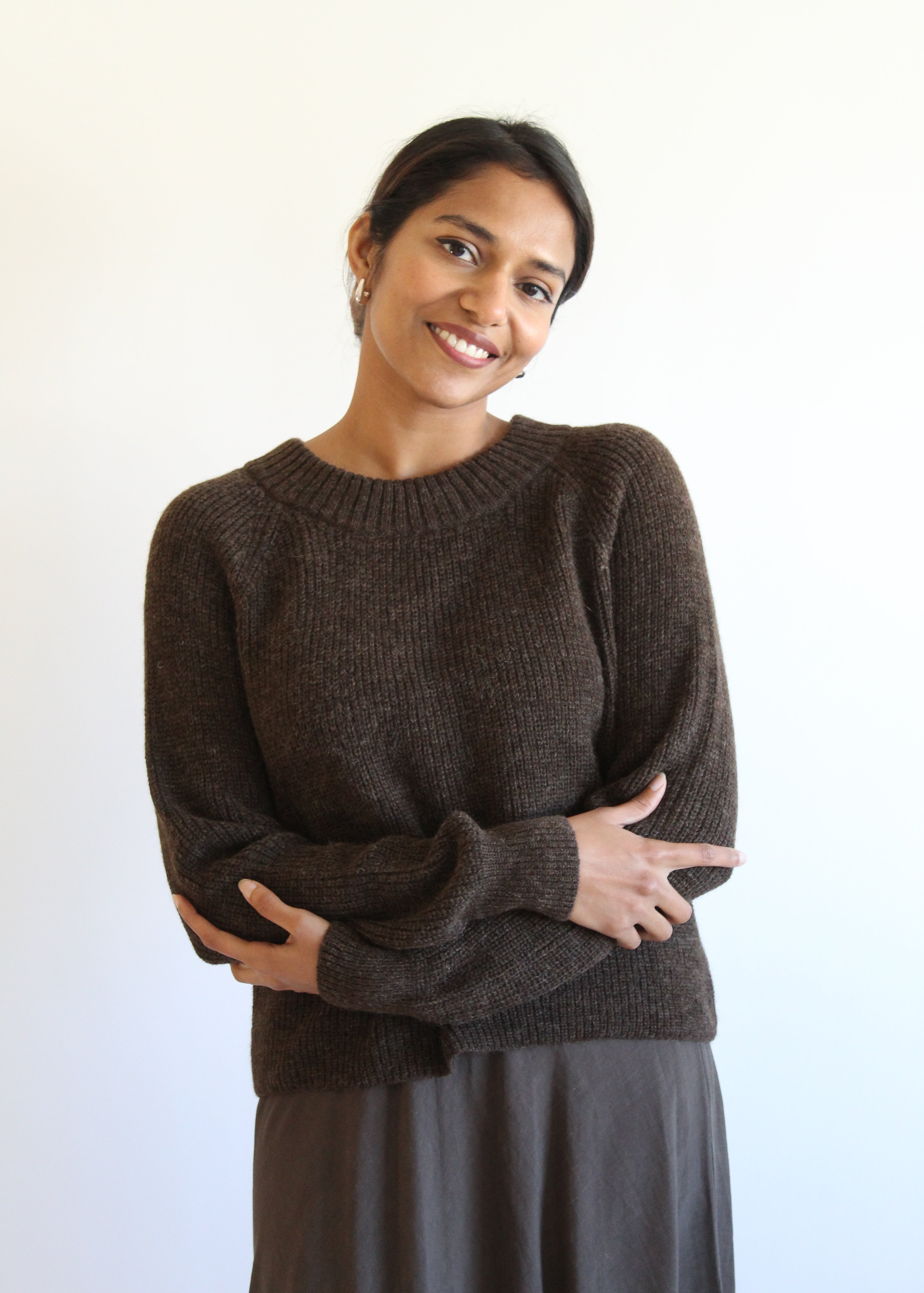 Sattva by Sarah - Cozy Crew Crop Sweater -