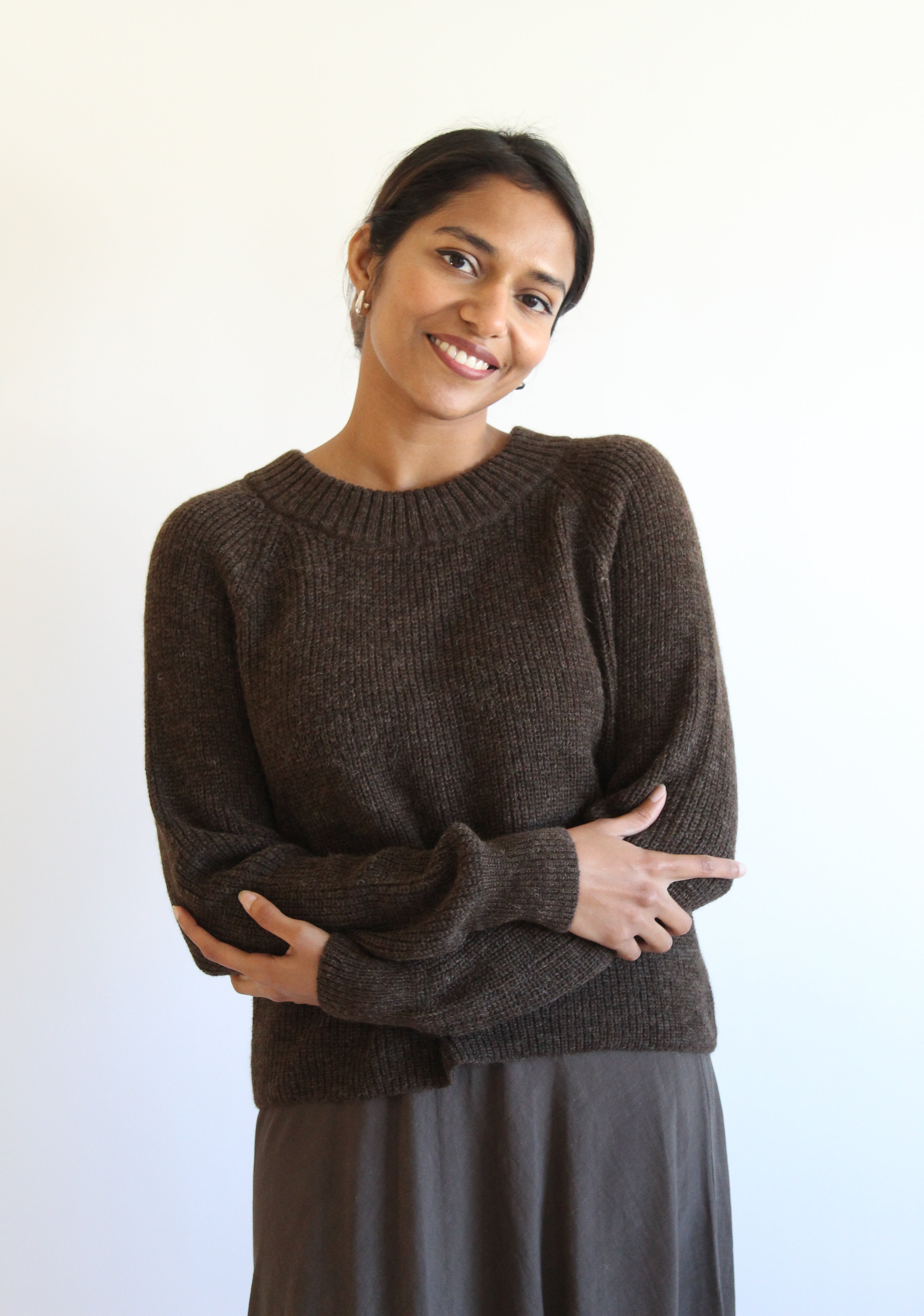 Sattva by Sarah - Cozy Crew Crop Sweater -