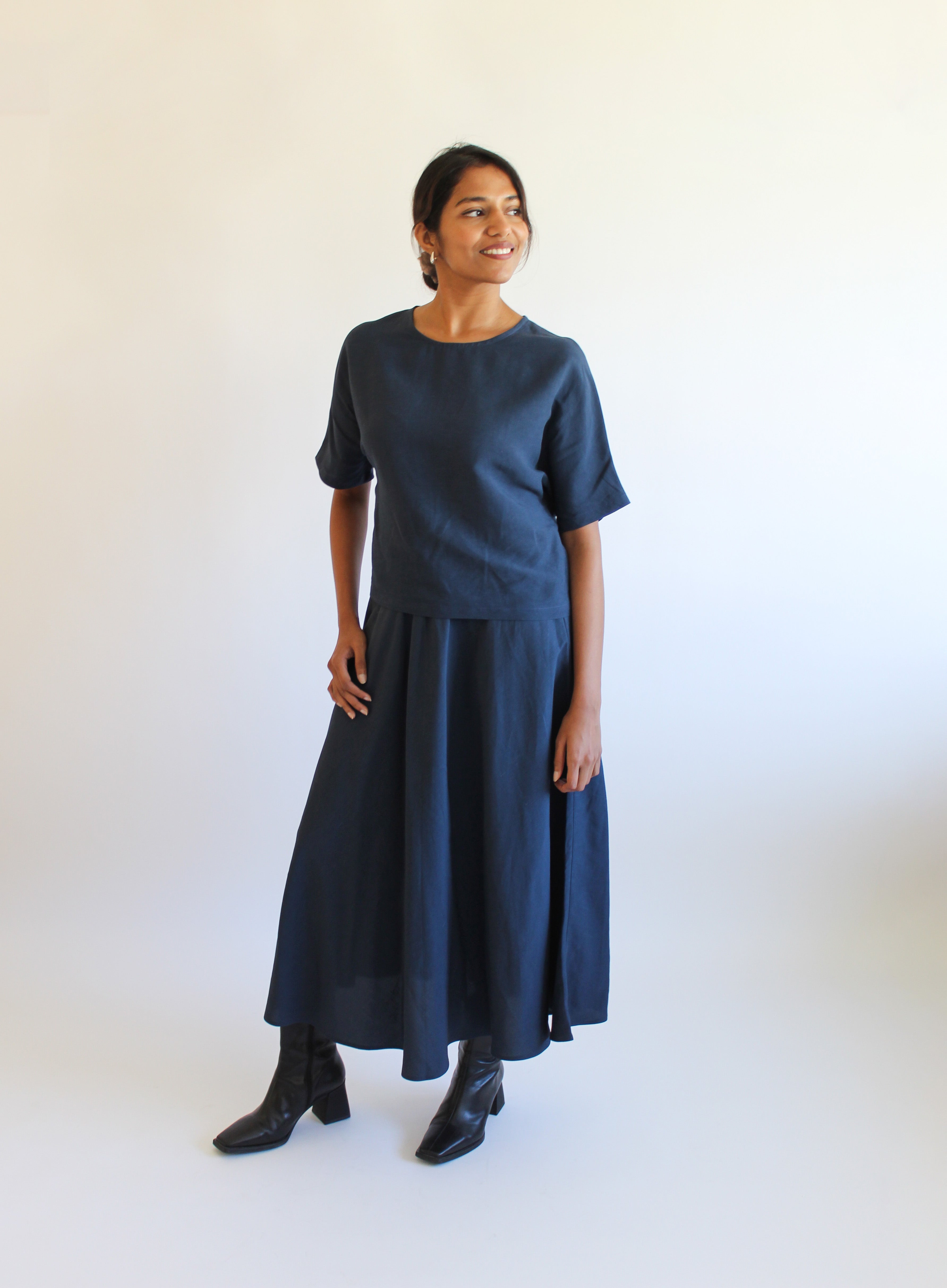 Sattva by Sarah - Long Skirt - Navy