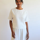 Sattva by Sarah - Everyday Crop Blouse - Off White
