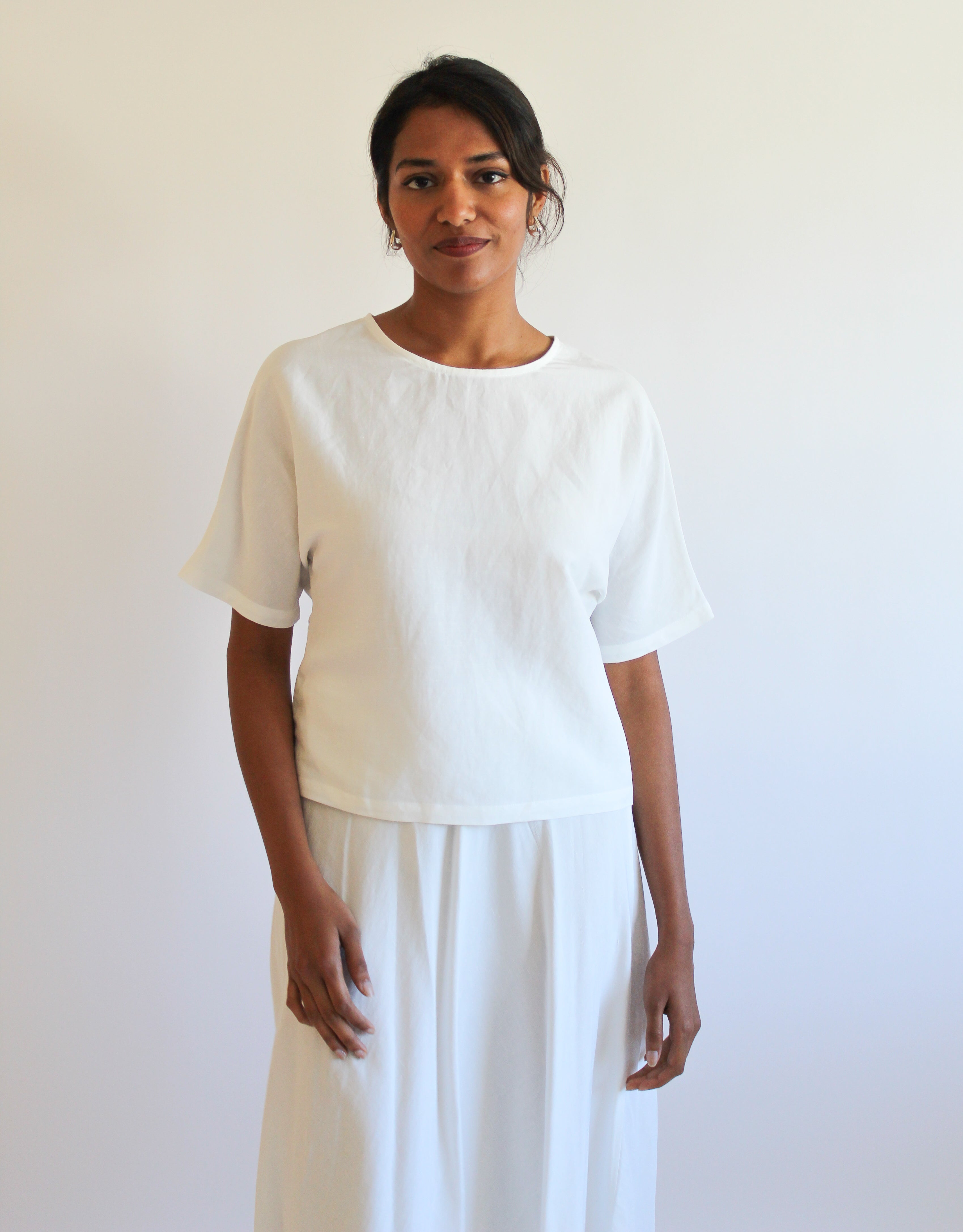 Sattva by Sarah - Everyday Crop Blouse - Off White