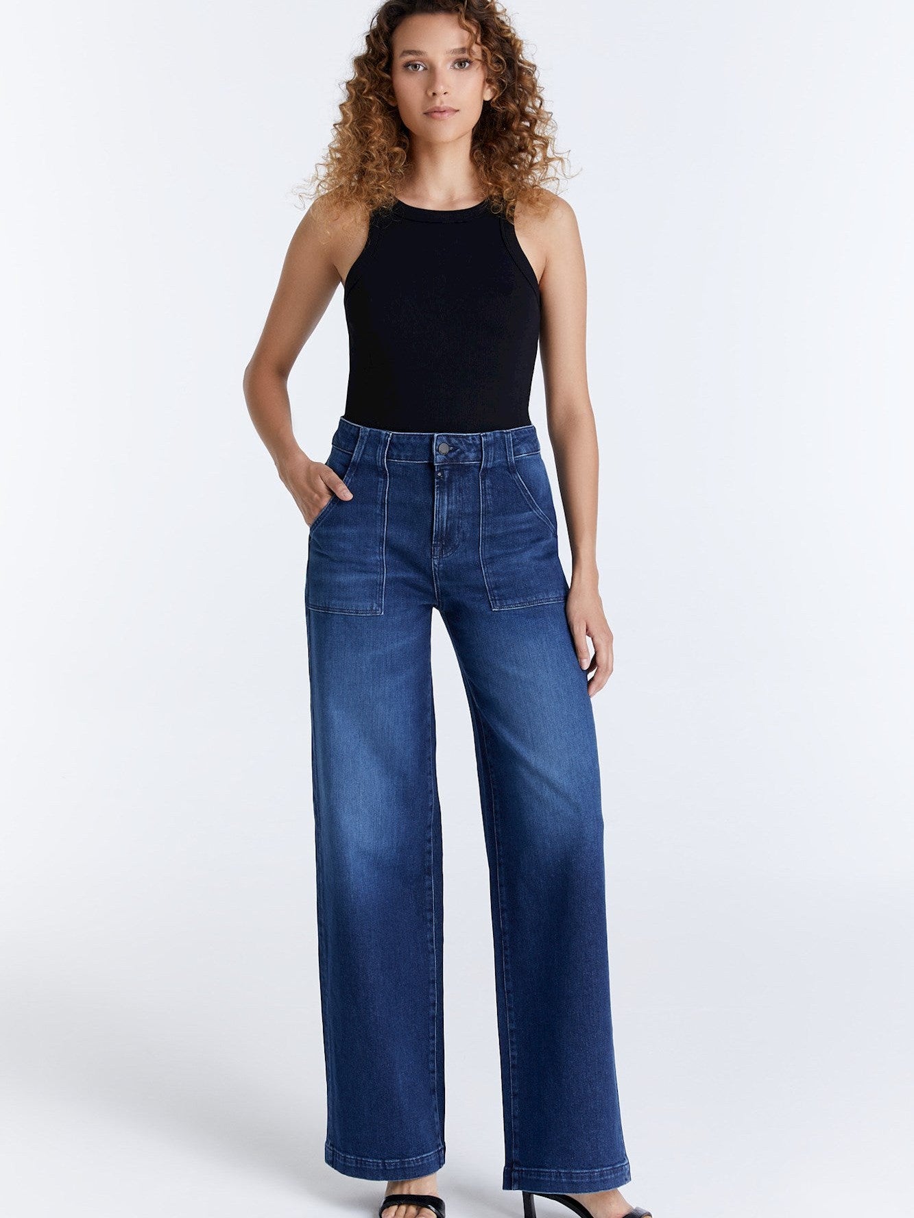 Cup of Joe - LuLu Wide Leg Trouser - Dark Blue