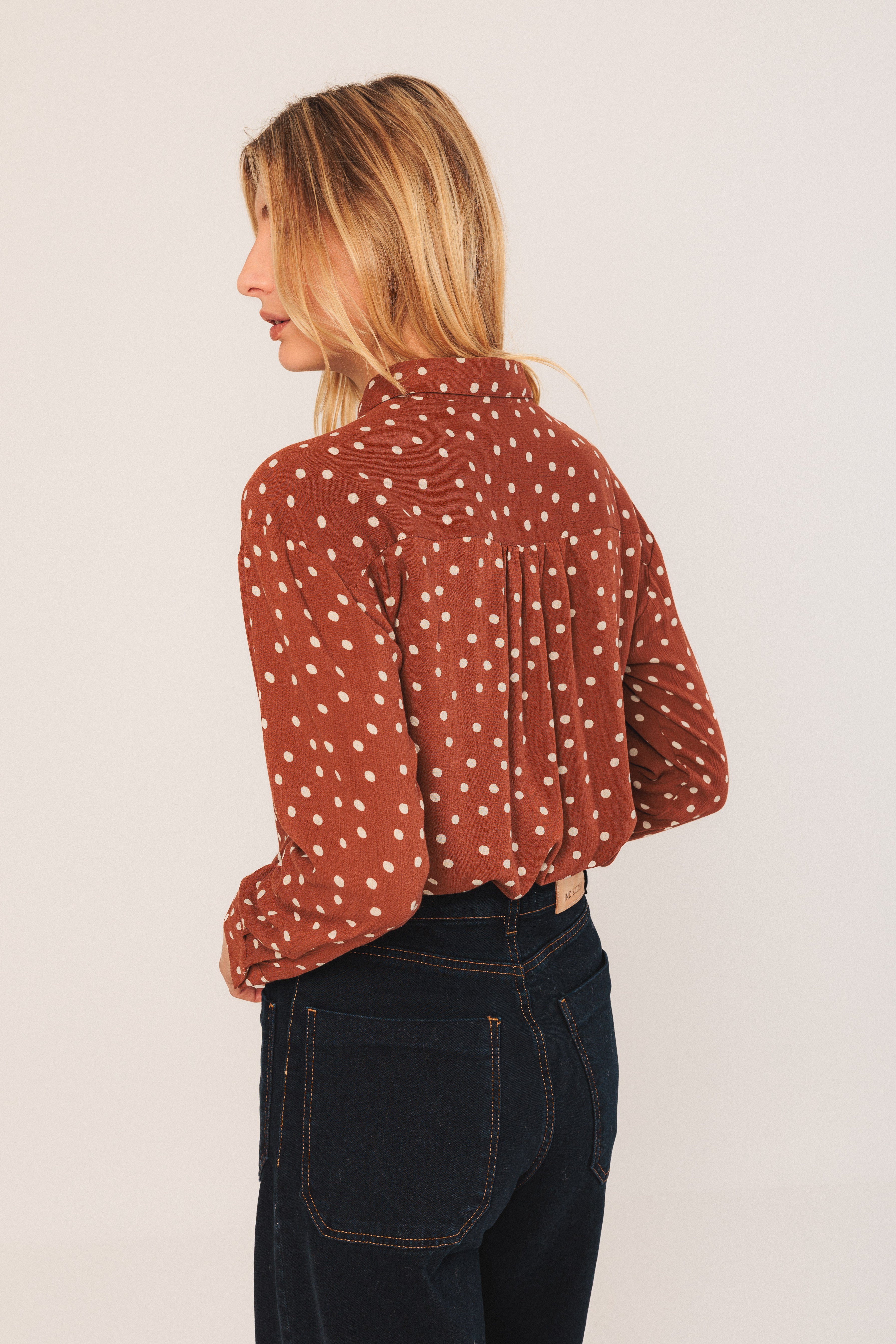 Indi & Cold - Bea Polkadot Blouse -