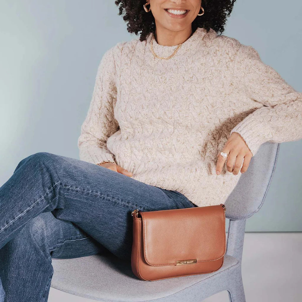 Poppy Barley - Medium Day to Night Bag – Hazelnut -