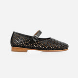 Poppy Barley - The Modern-Day Mary Jane - Perforated Black