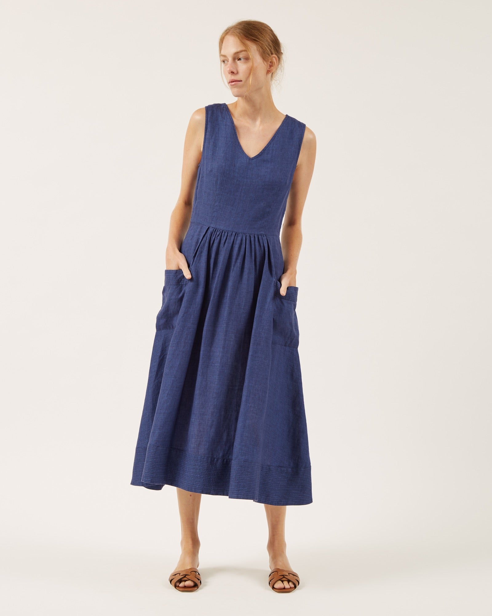 Naïf - Linen Elsa Dress - Indigo