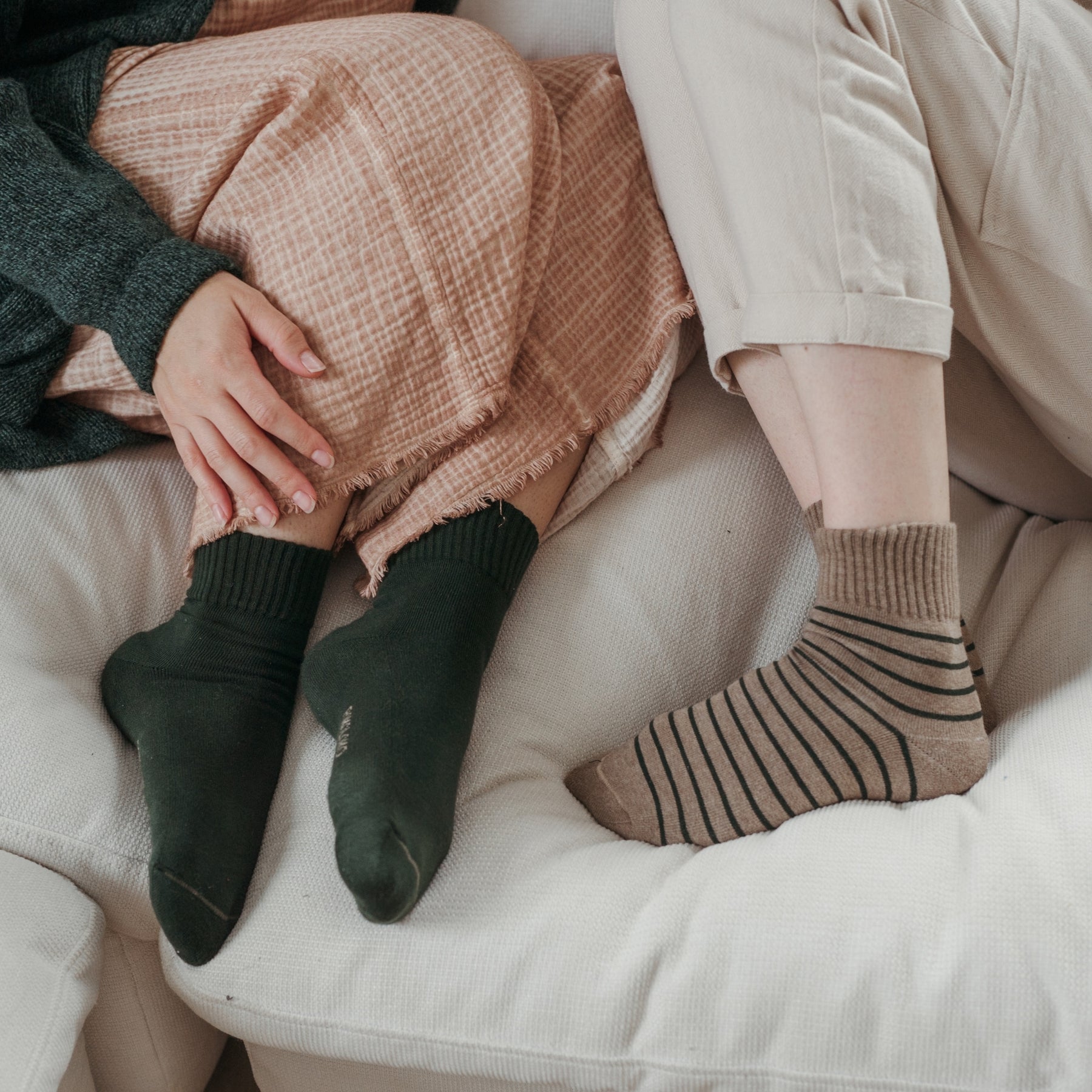 Pokoloko - Striped & Solid Pima Socks – 2 Pack -