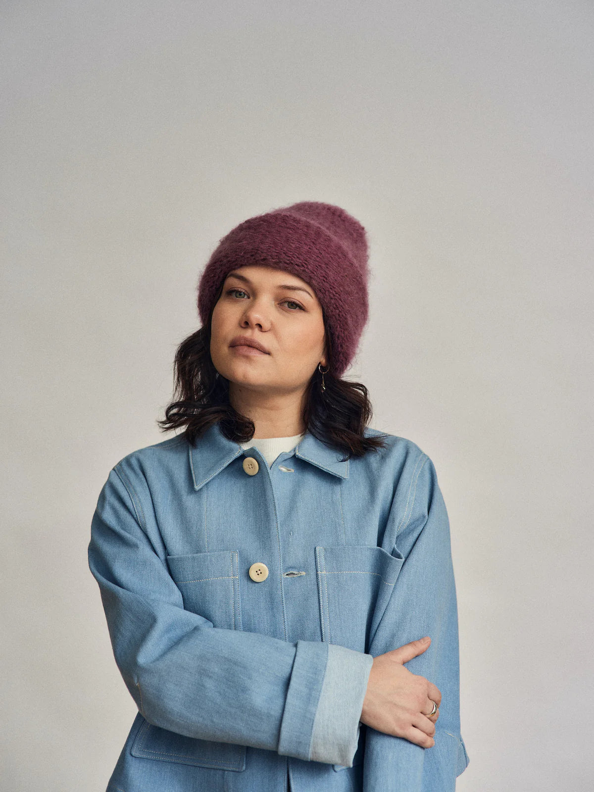 Heirloom - Cloud Mohair Beanie – Plum -