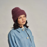 Cloud Mohair Beanie – Plum