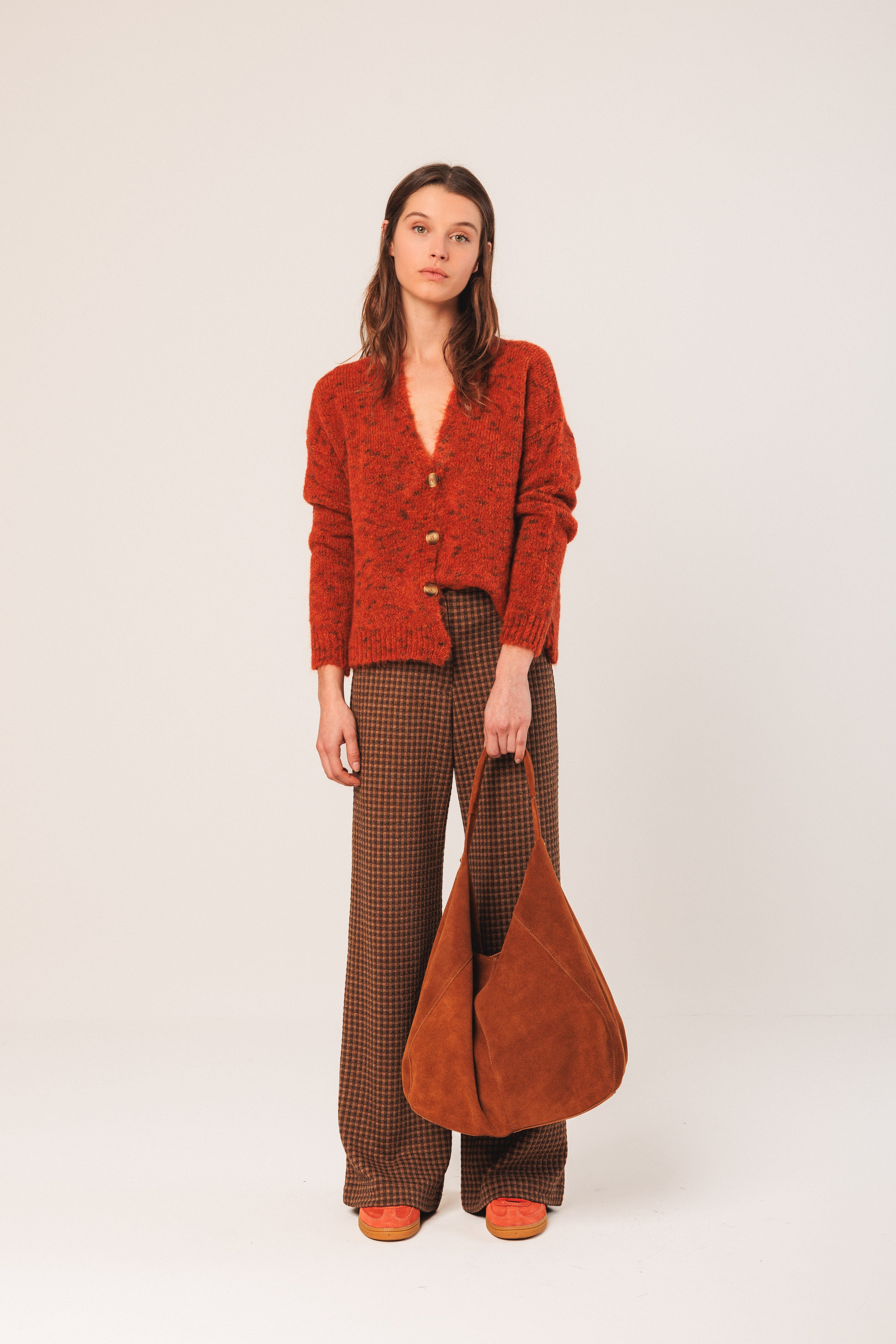 Indi & Cold - Split Leather Tote Bag – Tabaco -