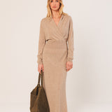 Indi & Cold - Split Leather Tote Bag – Khaki -