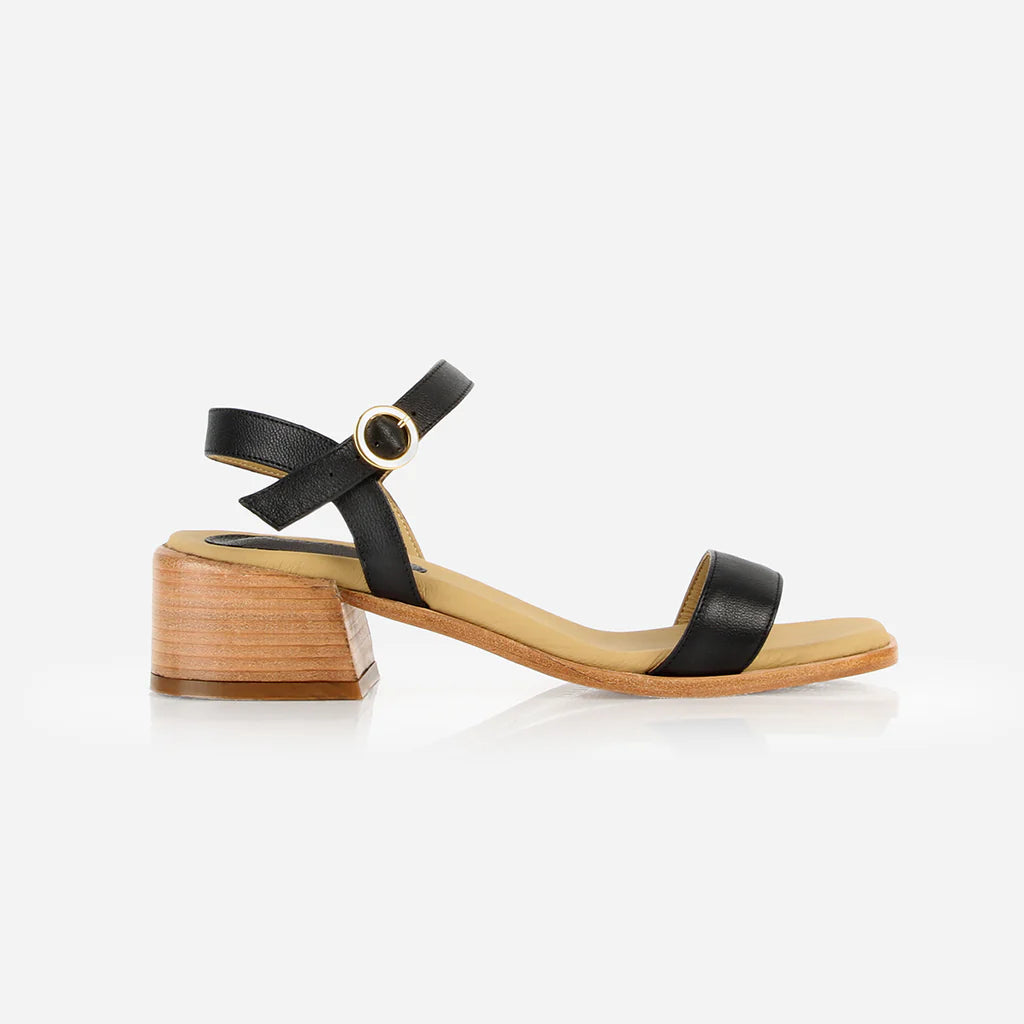 Poppy Barley - The Social Heeled Sandal - Black