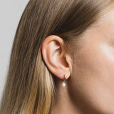 Wolf Circus - Pearl Hoops Small – Gold -