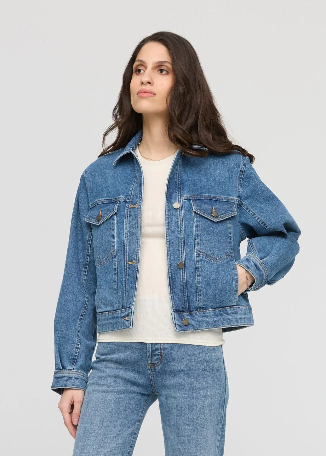 DU/ER - Midweight Pleated Denim Jacket -