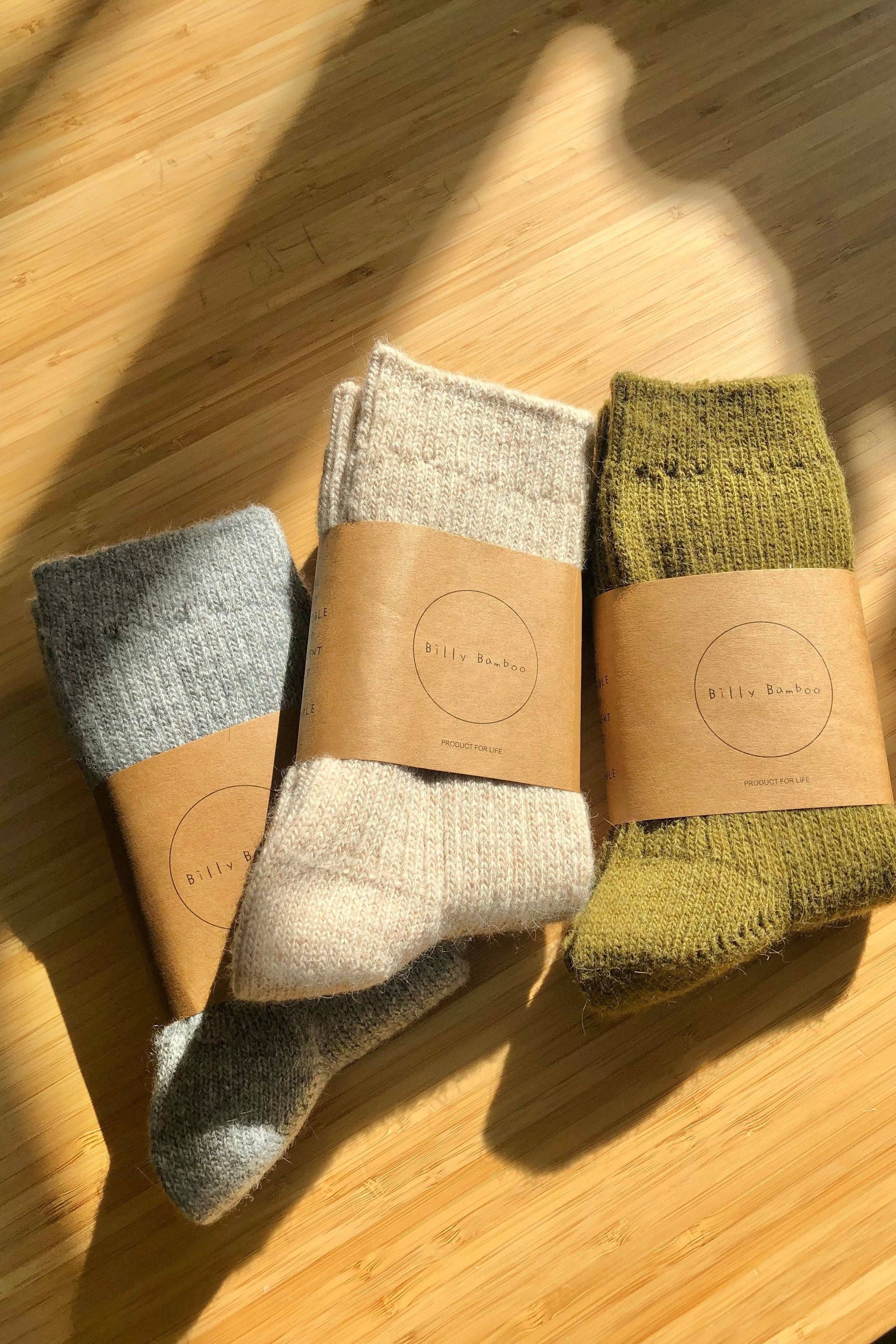 Billy Bamboo - Iceland Wool Socks – Olive -