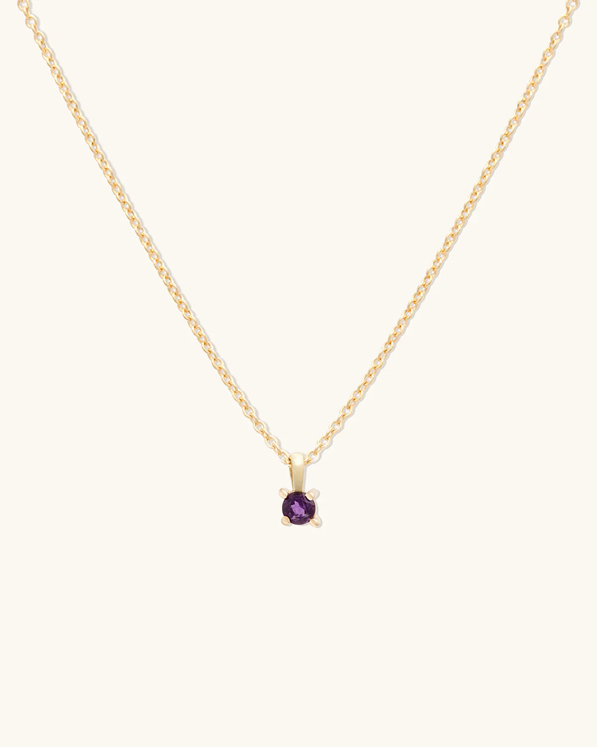 Leah Alexandra - Birthstone Necklace – February - Amethyst
