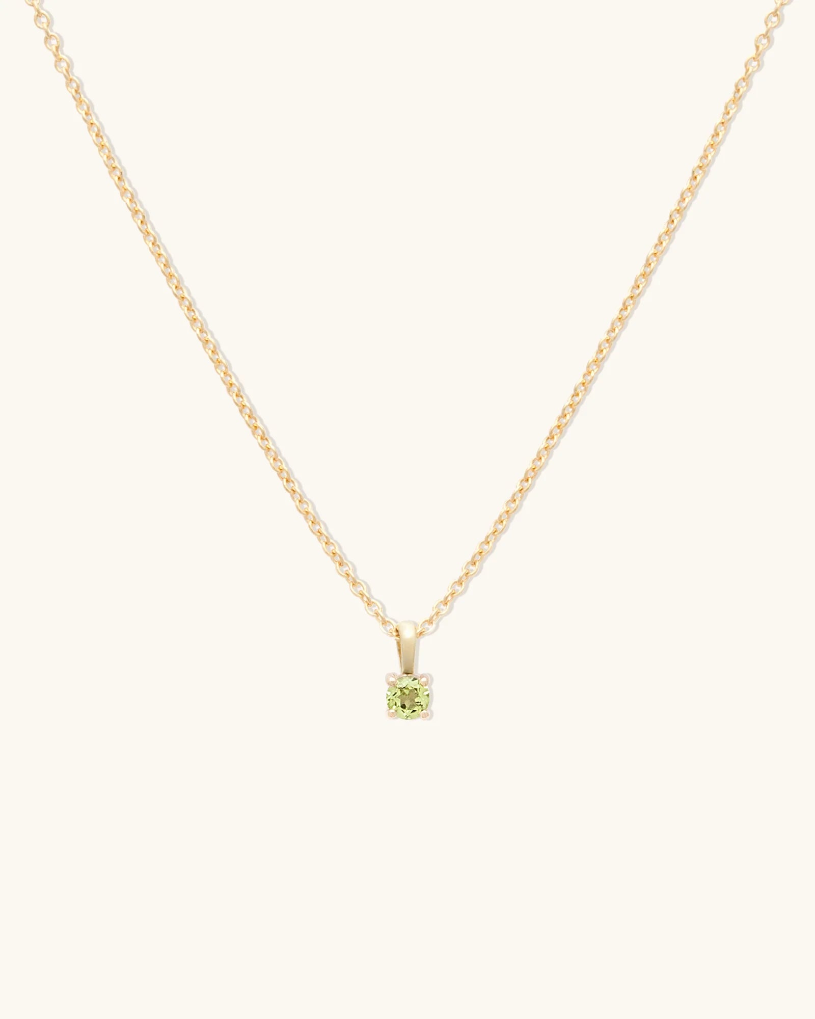 Leah Alexandra - Birthstone Necklace – August - Peridot