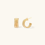 Leah Alexandra - Braided Hoops – Gold -