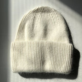 Billy Bamboo - Royal Angora Beanie – White -