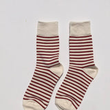 Billy Bamboo - Colour Stripe Socks – Burgundy -