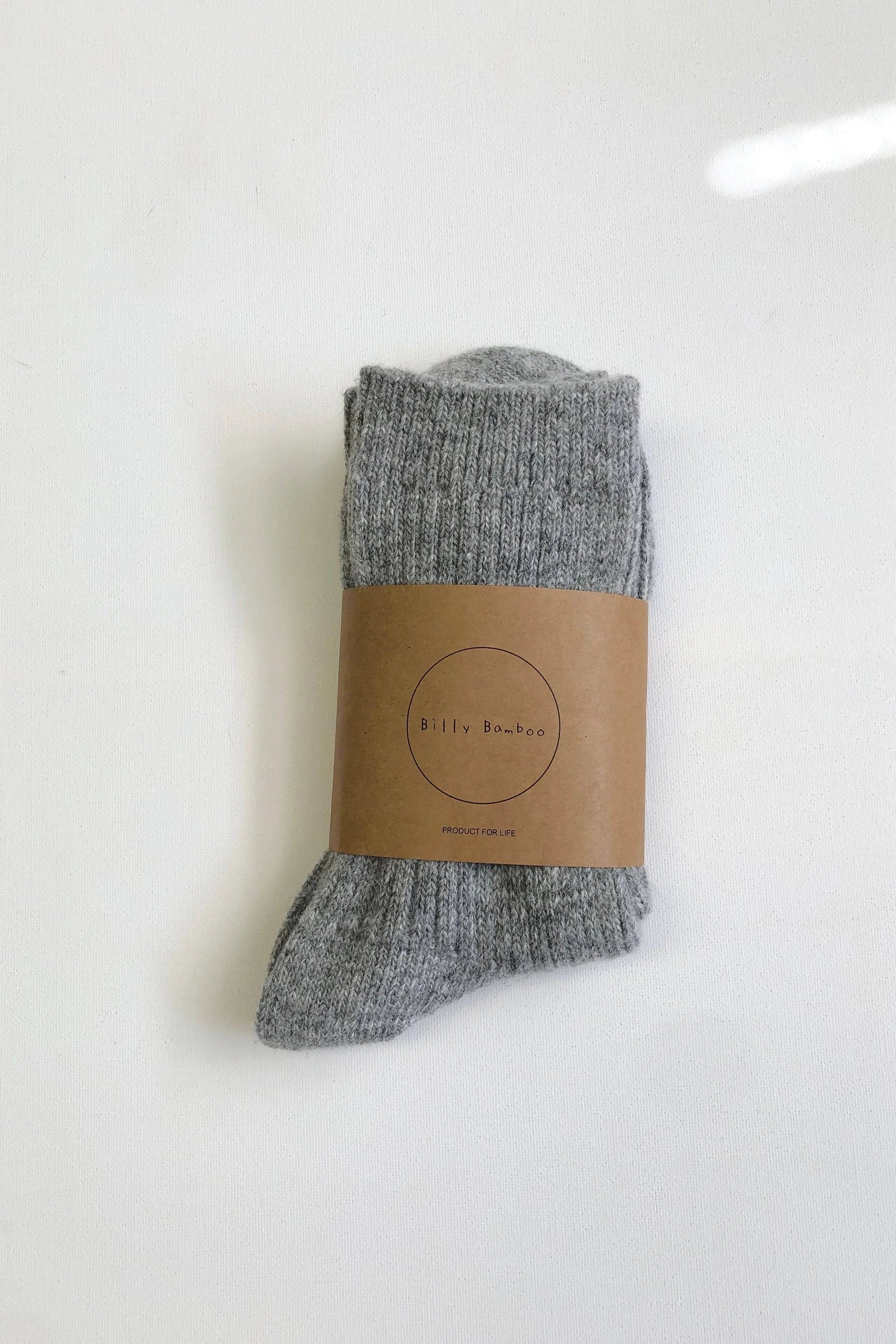 Billy Bamboo - Iceland Wool Sock – Grey Melange -