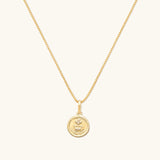 Leah Alexandra - Love Token Necklace Round - Gold