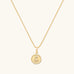 Leah Alexandra - Love Token Necklace Round - Gold