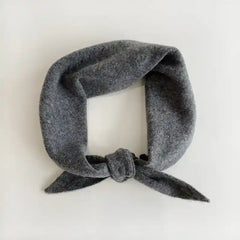 Billy Bamboo - Fuzzy Wool Cravat Scarf – Dark Grey -