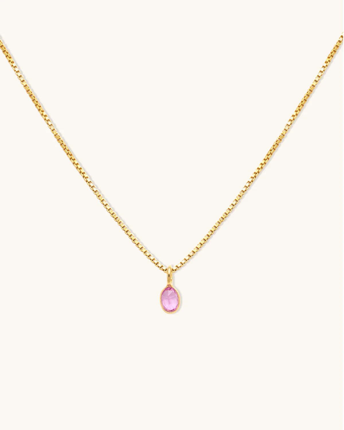 Leah Alexandra - Sofia Slice Necklace – Pink Sapphire -