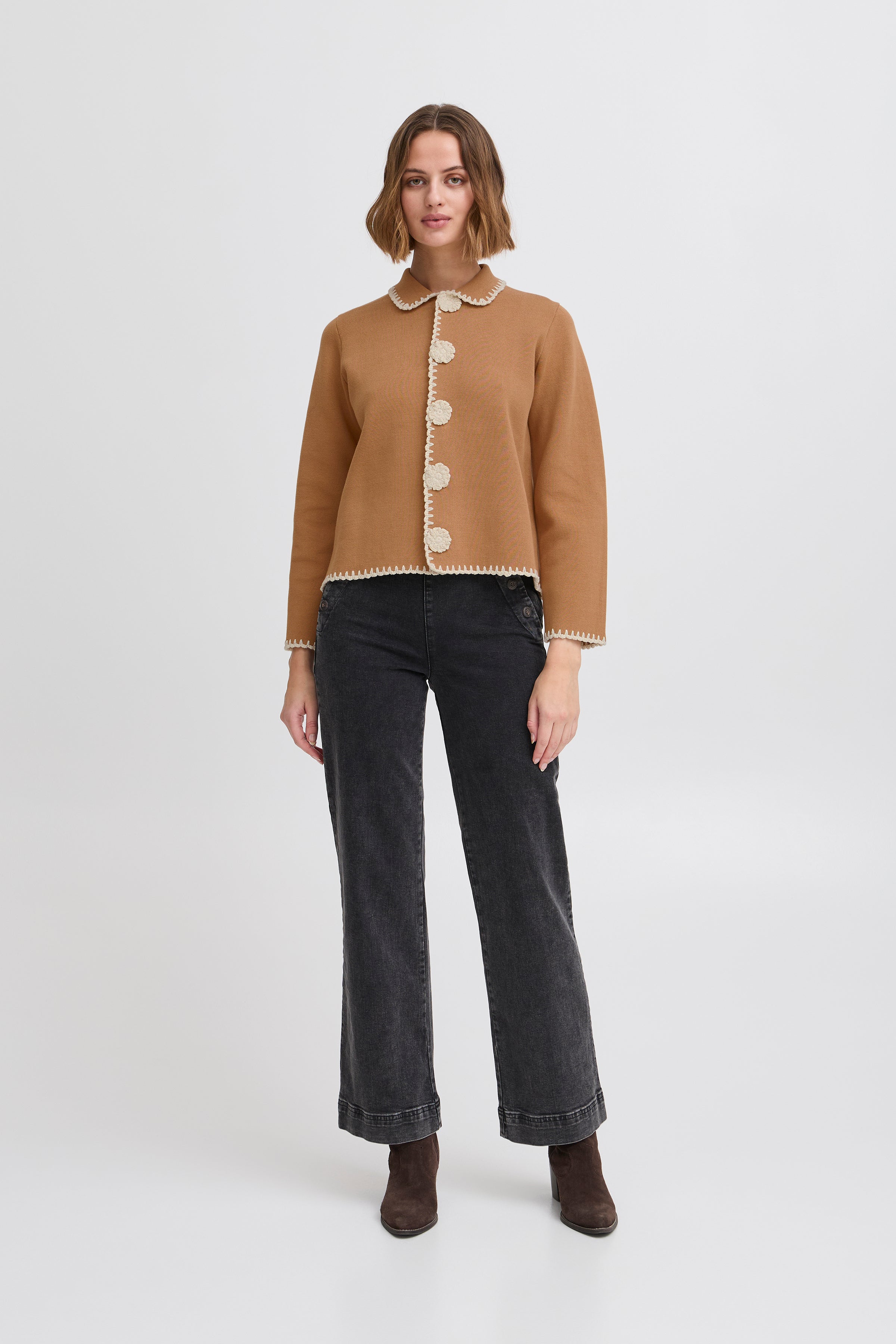 Atelier Reve - Uma Knit Cardigan - Tobacco Brown