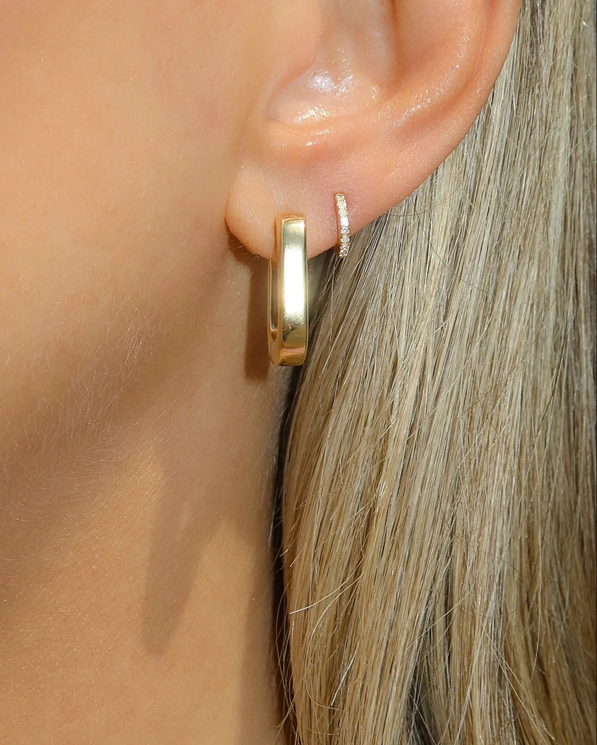 Leah Alexandra - U-Link Hoops – Gold -